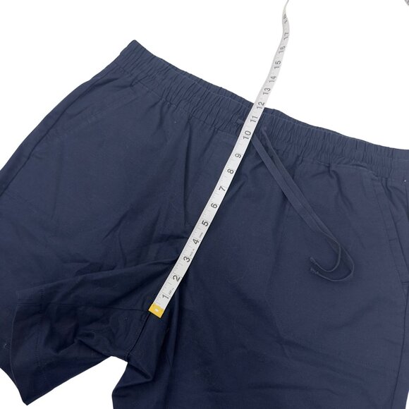Talbots Womens Navy Blue Cotton/Lyocell Blend Drawstring Shorts Size L Pull On - Picture 6 of 9